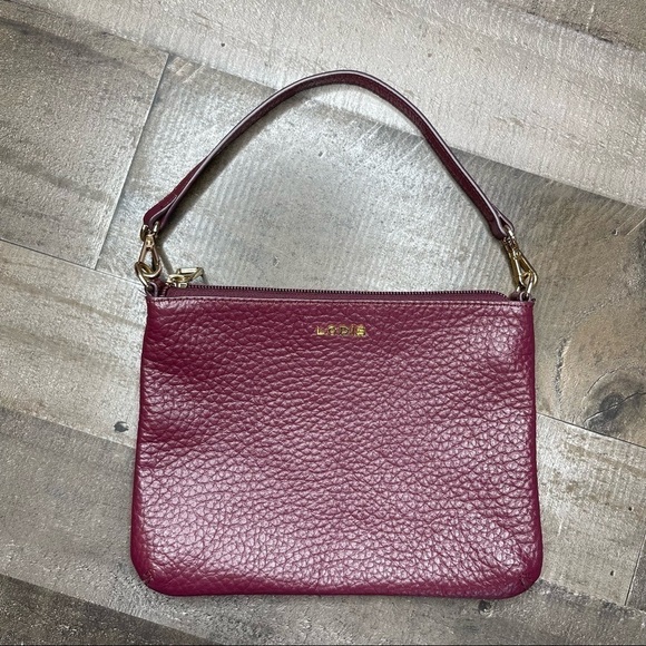 Lodis Burgundy Leather Multi Way Shoulder Bag - Picture 10 of 14